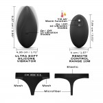 Ασύρματος Δονητής με Εσώρουχο με Λειτουργία Θέρμανσης Discreet Panty Medium Heating Remote Controlled Vibrator - Μαύρος | Ασύρματοι Δονητές