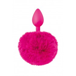 Silicone Bunny Tail Butt Plug - Pink | Tail Butt Plugs