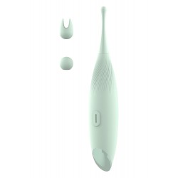 Glam Pin Point Clitoral Stimulator with Extra Heads - Green