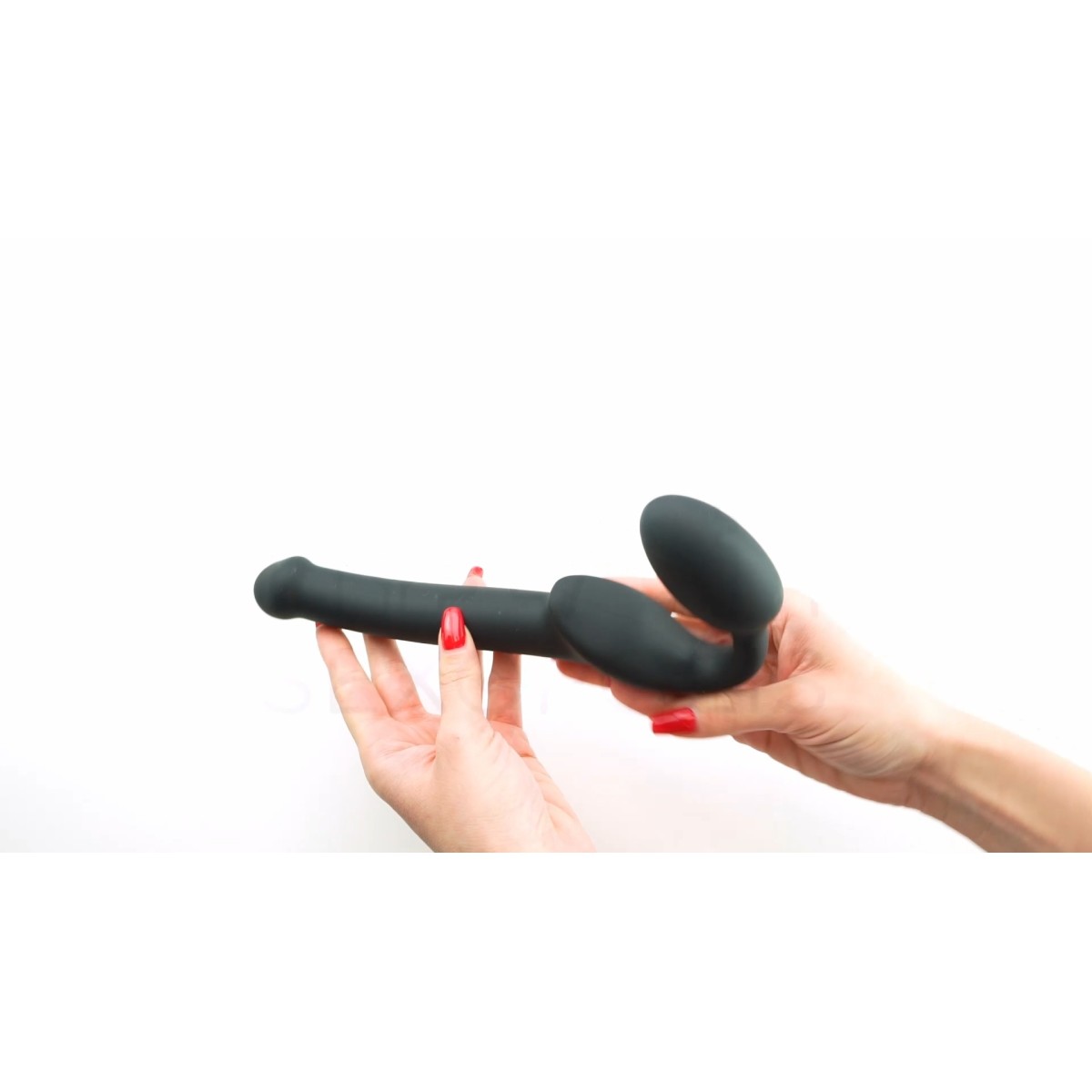 Ρεαλιστικό Εύκαμπτο Strapless Strap On Σιλικόνης Bendable Small Semi Realistic Silicone Strapless Strap On - Μαύρο by Sexopolis