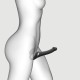 Medium Silicone Multi Orgasm Clitoral Sucking Bendable Strapless Strap On - Black by Sexopolis