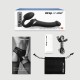 Medium Silicone Multi Orgasm Clitoral Sucking Bendable Strapless Strap On - Black by Sexopolis