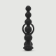 Astron Remote Controlled Silicone Vibrating Anal Beads with Cock Ring - Black by Sexopolis