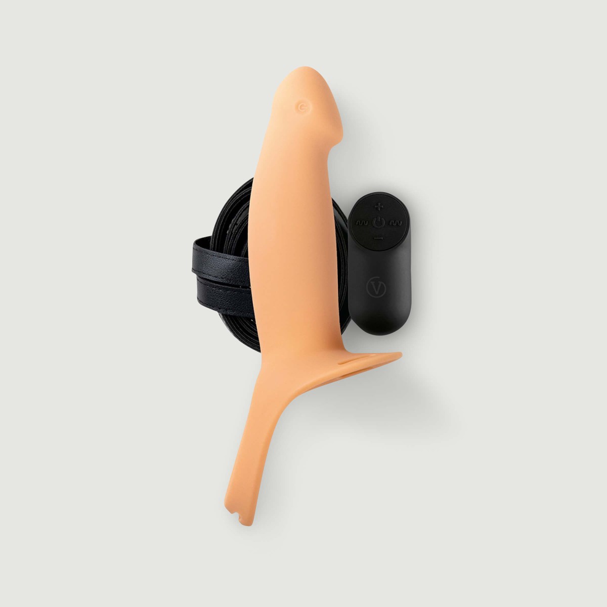 H4 Hollow Vibrating Large Silicone Strap On with Harness - Flesh by Sexopolis