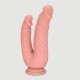 Exton 20,5 cm Double Realistic Silicone Dildo with Suction Cup - Flesh by Sexopolis