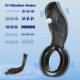 Alpha Remote Controlled Silicone Vibrating Double Cock Ring - Black by Sexopolis