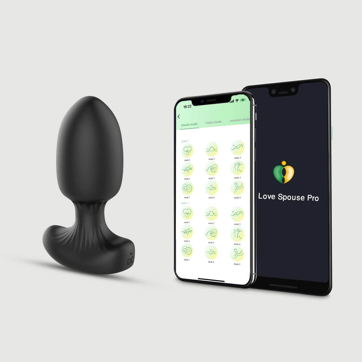The Smooth Butt Silicone App Based Vibrating Butt Plug - Black by Sexopolis