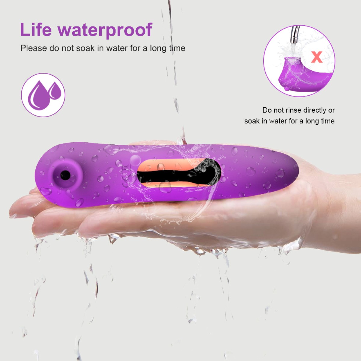 Fiora 2 in 1 Clitoral Suction & G-Spot Silicone Vibrator - Purple by Sexopolis