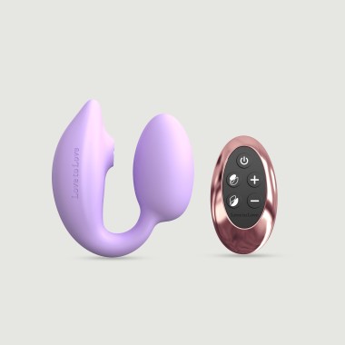Wonderlover Premium Flexible G-Spot Vibrator with Clitoral Suction - Purple