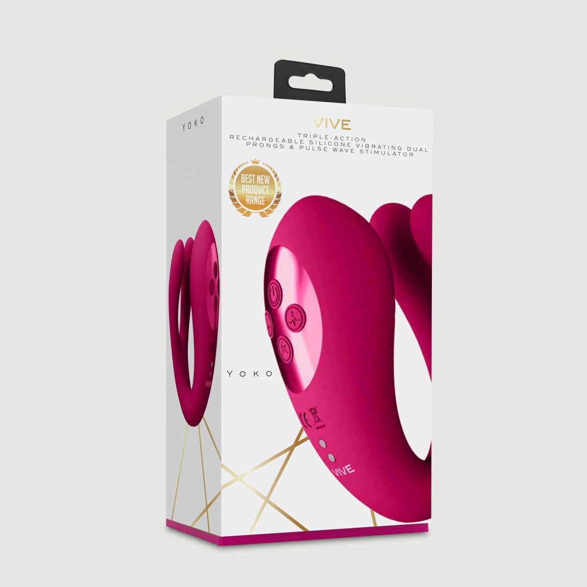 Yoko Triple Action Clitoral G-Spot Pulse Silicone Stimulator - Pink by Sexopolis