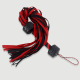 Δερμάτινο Flogger Με Διπλή Ανάγλυφη Λαβή & Πολλαπλές Ουρές Leather Flogger With Double Textured Grip & Multiple Tails – Κόκκινο/Μαύρο by Sexopolis