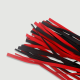 Δερμάτινο Flogger Με Διπλή Ανάγλυφη Λαβή & Πολλαπλές Ουρές Leather Flogger With Double Textured Grip & Multiple Tails – Κόκκινο/Μαύρο by Sexopolis