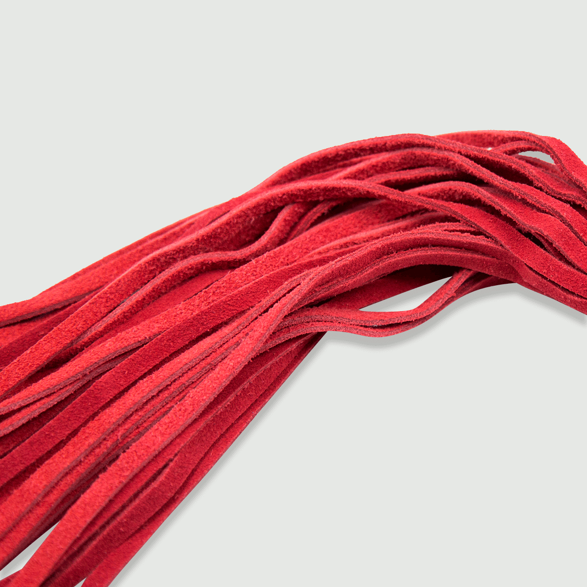 Flogger Με Δερμάτινες Ουρές & Λαβή Zebra Style Flogger With Leather Strands & Zebra Style Handle - Κόκκινο by Sexopolis