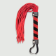 Flogger Με Δερμάτινες Ουρές & Λαβή Zebra Style Flogger With Leather Strands & Zebra Style Handle - Κόκκινο by Sexopolis