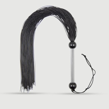 Μαστίγιο Flogger Με Ουρές & Ακρυλική Λαβή Flogger Whip With Tails & Acrylic Handle - Μαύρο
