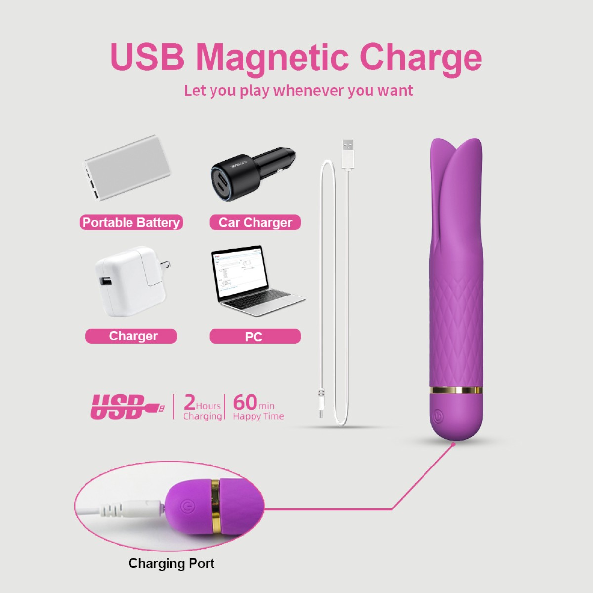 Erika Mini Silicone 10 Function Vibrator - Purple by Sexopolis