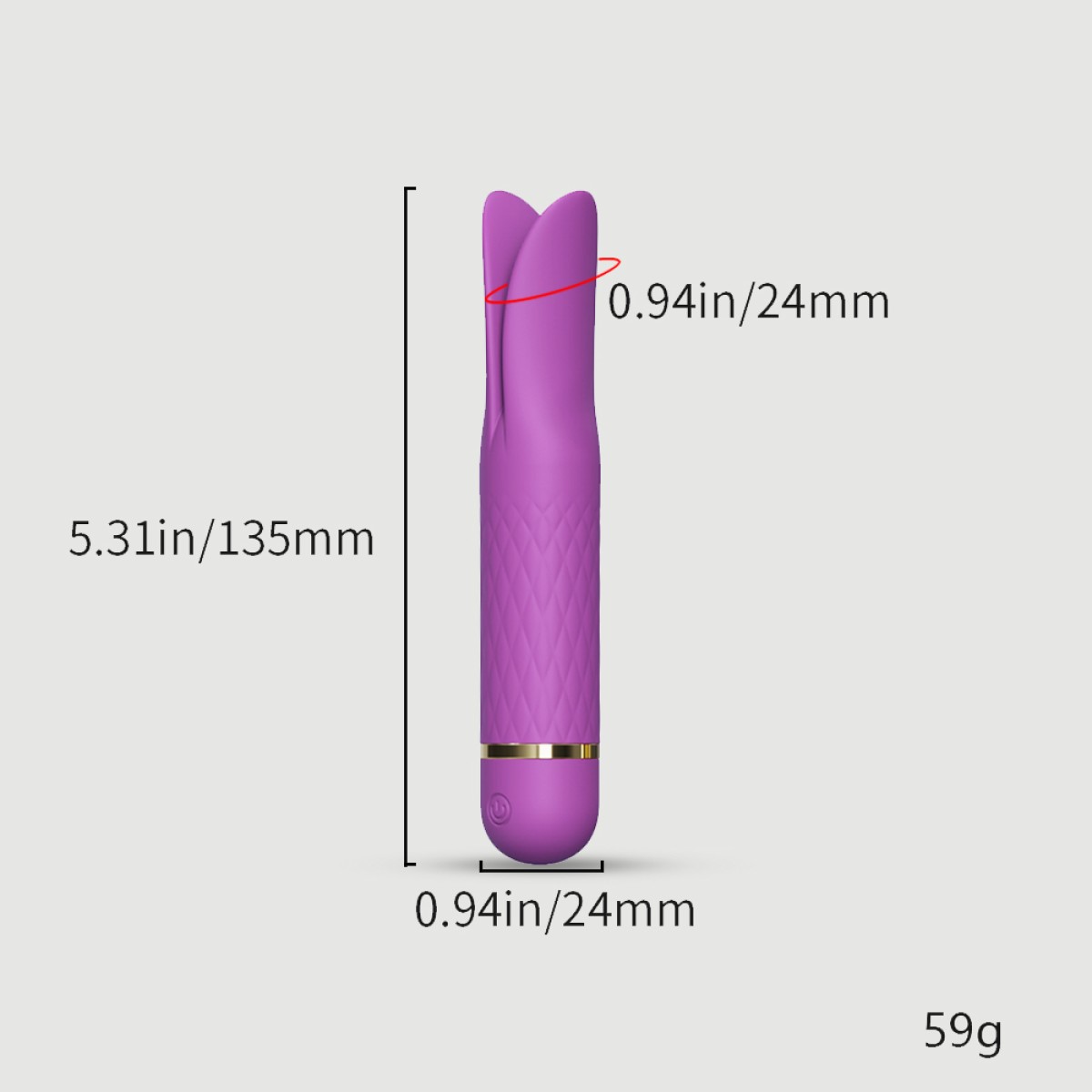 Erika Mini Silicone 10 Function Vibrator - Purple by Sexopolis