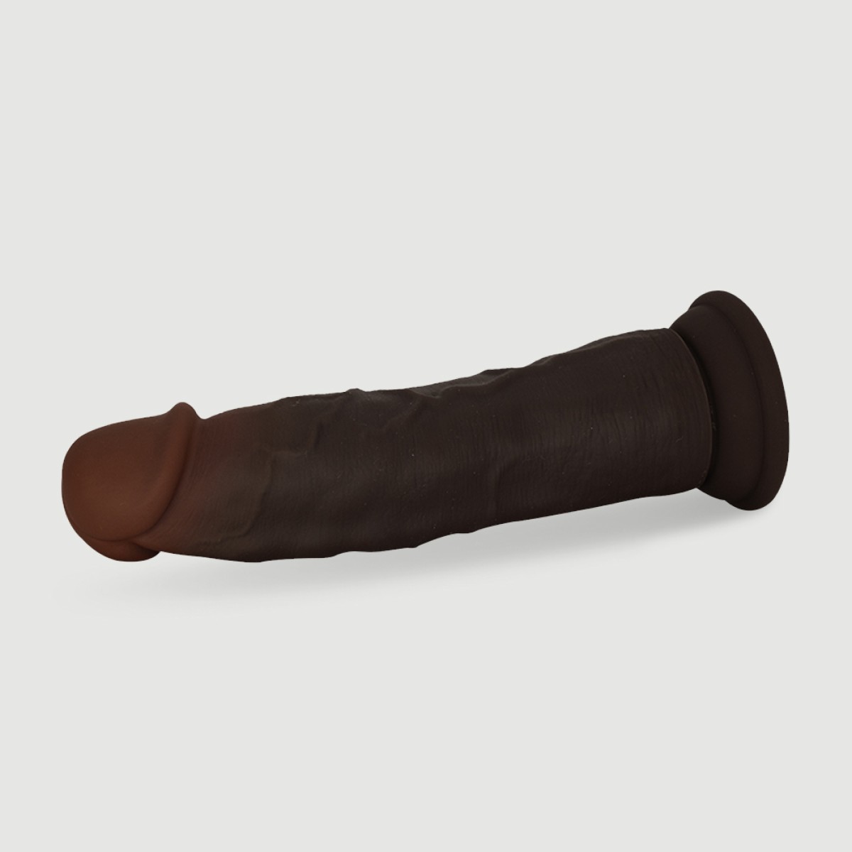 Manuel 20 cm Double Layer Silicone Ultra Realistic Dildo with Suction Cup - Black by Sexopolis