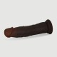 Manuel 20 cm Double Layer Silicone Ultra Realistic Dildo with Suction Cup - Black by Sexopolis