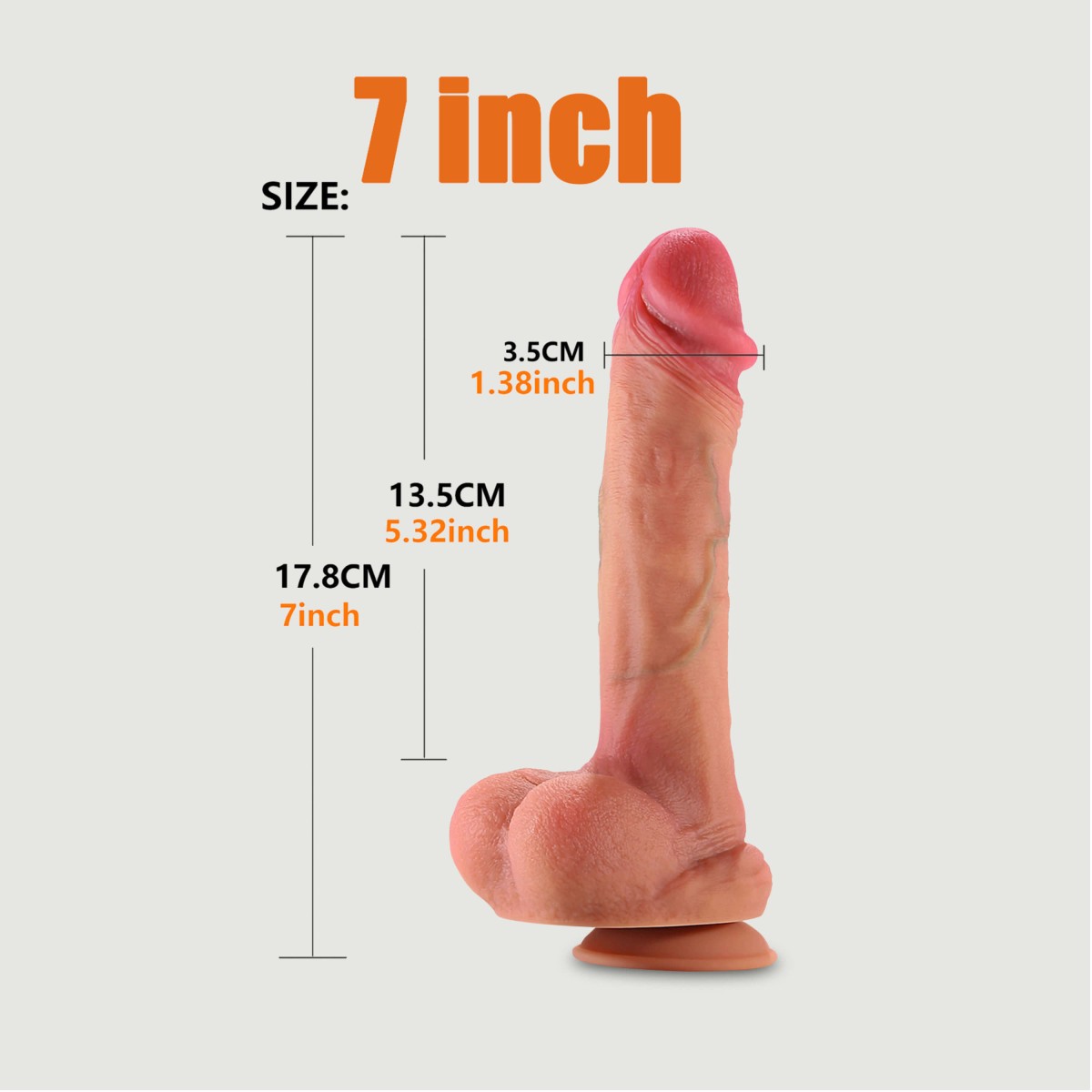 Normie Hyper Realistic Silicone Dildo With Balls & Suction Cup 17,8 cm - Flesh by Sexopolis