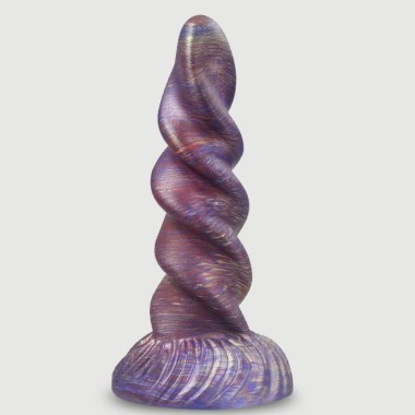 Dildo Με Σπιράλ Ραβδώσεις Spiral Unicorn Silicone Dildo 17 x 5 cm - Πολύχρωμο