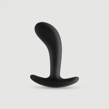Κυρτή Πρωκτική Σφήνα Σιλικόνης Anal Collection Curved Medium Silicone Butt Plug - Μαύρη
