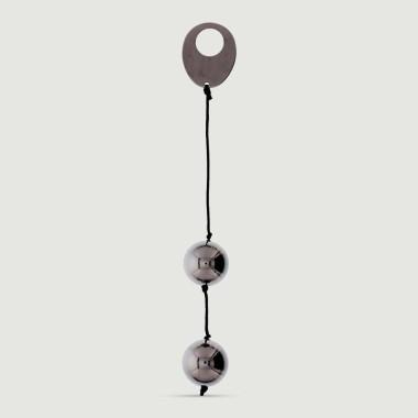 Μεταλλικές Μπάλες με Σχοινί & Λαβή Domino Metallic Balls - Μαύρο