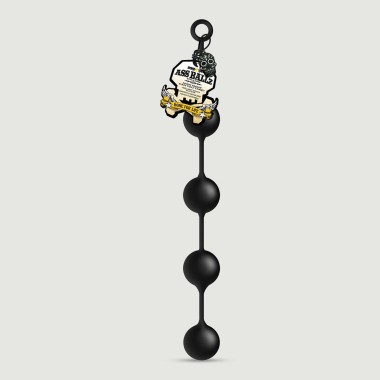 XL Silicone Ass Ball Beads - Black