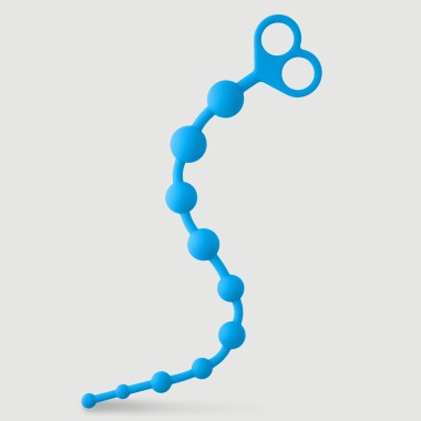 Anal Beginner's Slim Long Anal Beads - Blue
