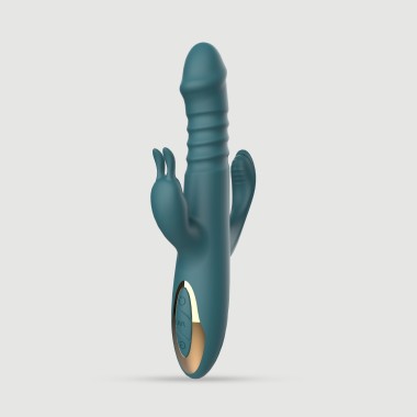 Triple Trouble Thrusting Triple Silicone Rabbit Vibrator With Anal Stimulation - Green Triple Trouble Thrusting Triple Silicone Rabbit Vibrator With Anal Stimulation - Green