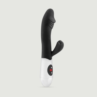 My First Rabbit Rechargeable Silicone Rabbit Vibrator - Black