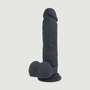 R16 Remote Controlled Realistic Silicone Vibrator with Balls & Suction Cup - Black