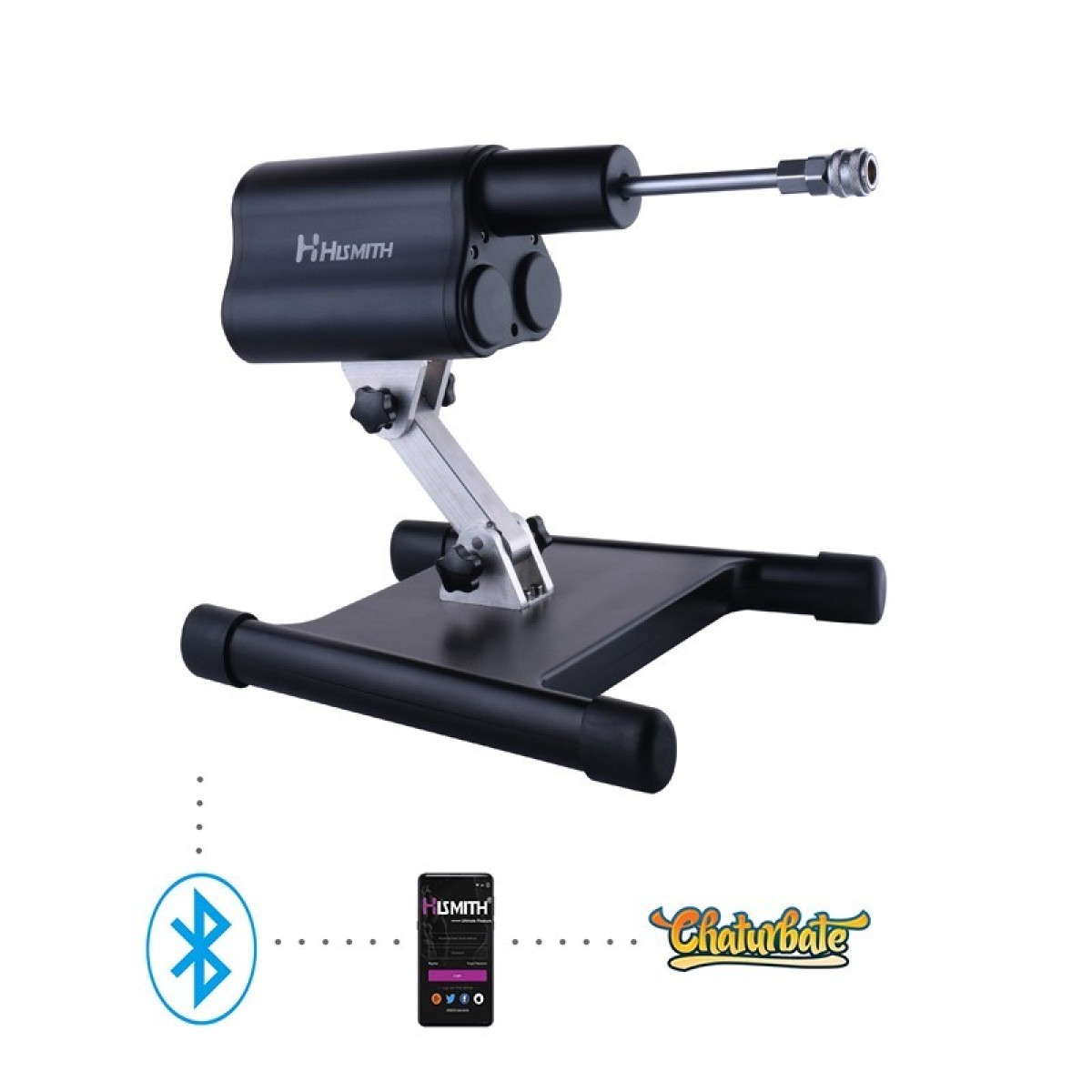 Ασύρματο & App Based Sex Machine Hismith Cannon Series with Remote Controller & Ρεαλιστικό Ομοίωμα Σιλικόνης by Sexopolis