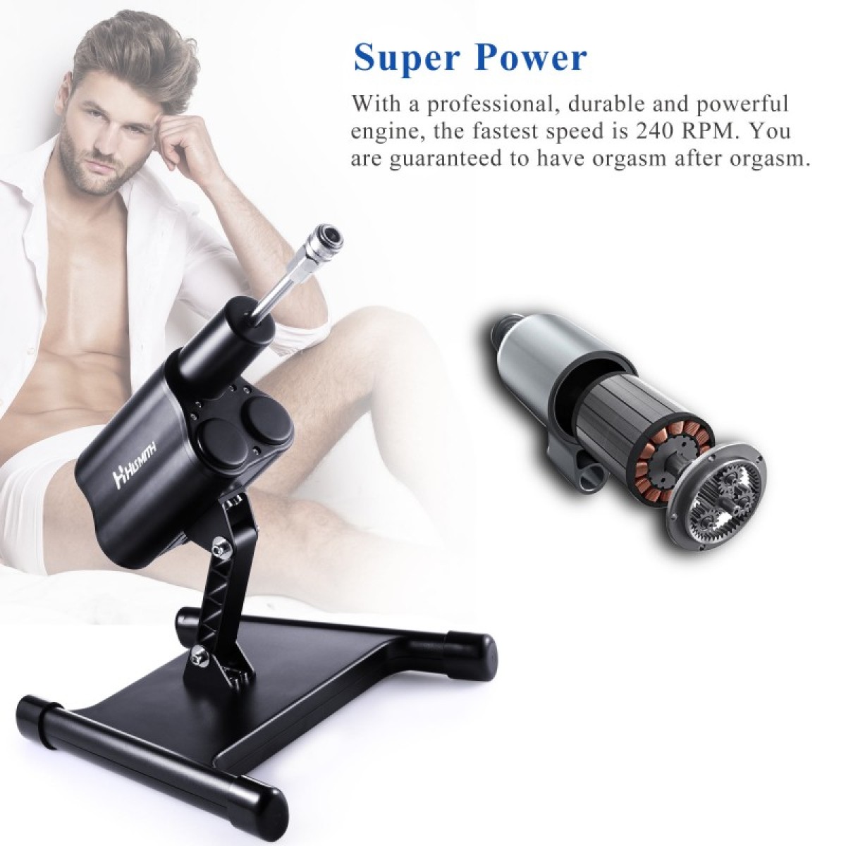 Ασύρματο & App Based Sex Machine Hismith Cannon Series with Remote Controller & Ρεαλιστικό Ομοίωμα Σιλικόνης by Sexopolis