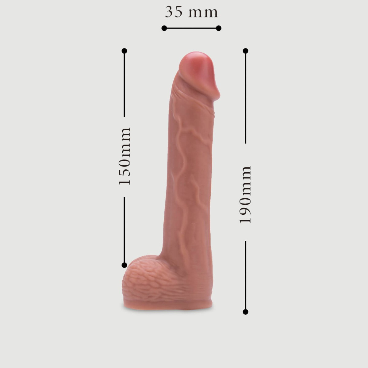 18 cm Realistic Silicone Dildo For Sexopolis Sex Machines - Flesh by Sexopolis