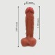 18 cm Realistic Silicone Dildo For Sexopolis Sex Machines - Brown by Sexopolis