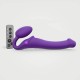 3 Motor Remote Controlled Medium Vibrating Silicone Strapless Strap On - Purple by Sexopolis