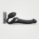 Medium Silicone Multi Orgasm Clitoral Sucking Bendable Strapless Strap On - Black by Sexopolis