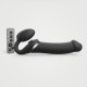 XL Silicone Multi Orgasm Clitoral Sucking Bendable Strapless Strap On - Black by Sexopolis