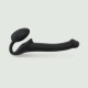 Bendable Small Semi Realistic Silicone Strapless Strap On - Black by Sexopolis