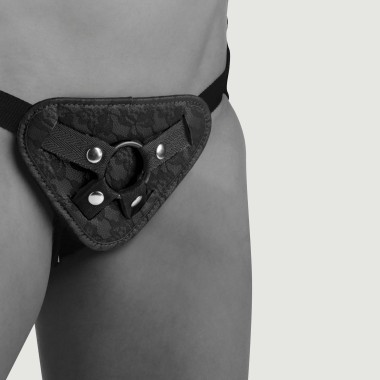 Ζώνη Strap On Burlesque Universal Corset Strap On Harness - Μαύρη