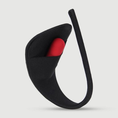 C-String Με Θήκη Για Δονητή C-String With Vibrator Pocket - Μαύρο C-String Με Θήκη Για Δονητή C-String With Vibrator Pocket - Μαύρο