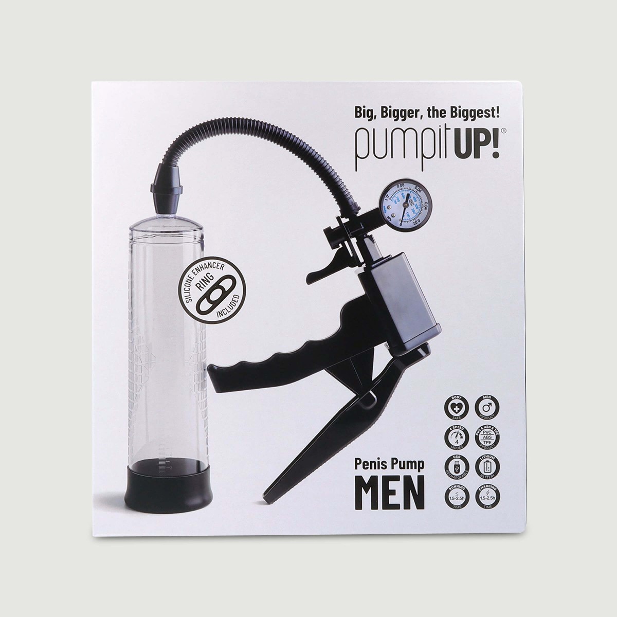 Pump It Up Penis Pump with Manometer - Transparent by Sexopolis