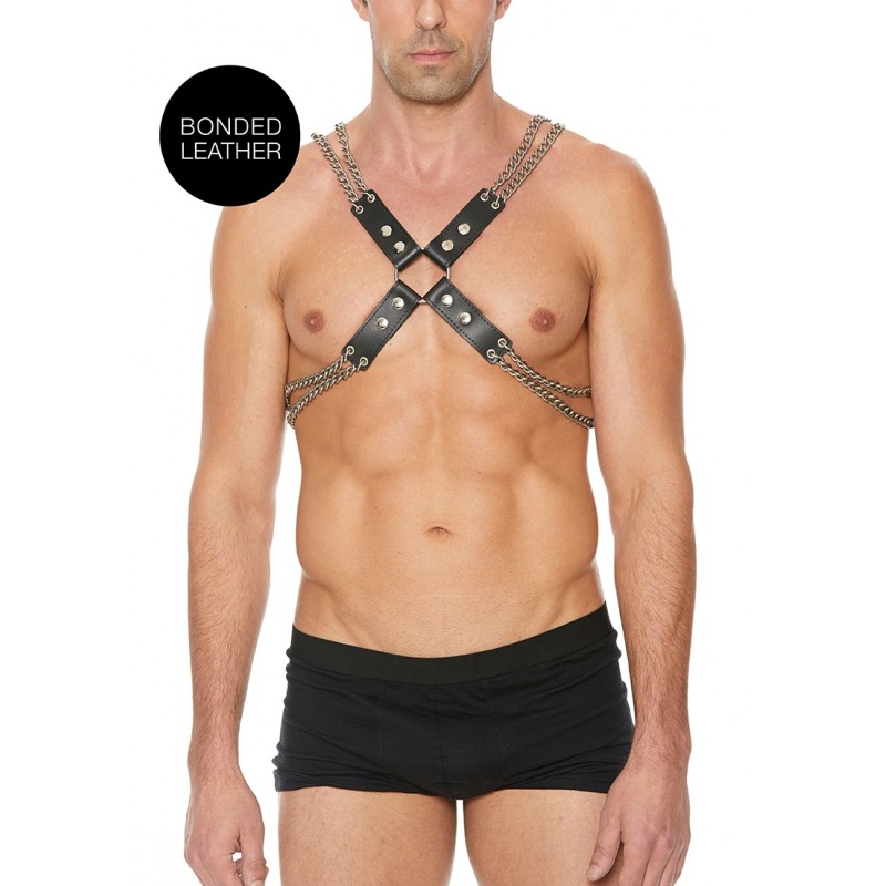 Ανδρικό Harness με Αλυσίδες Mens Chain Harness - Μαύρο | Ανδρικά Harness - Κορμάκια