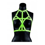Σουτιέν Harness Glow In the Dark Bra Harness - Πράσινο/Μαύρο | Ανδρικά Harness - Κορμάκια