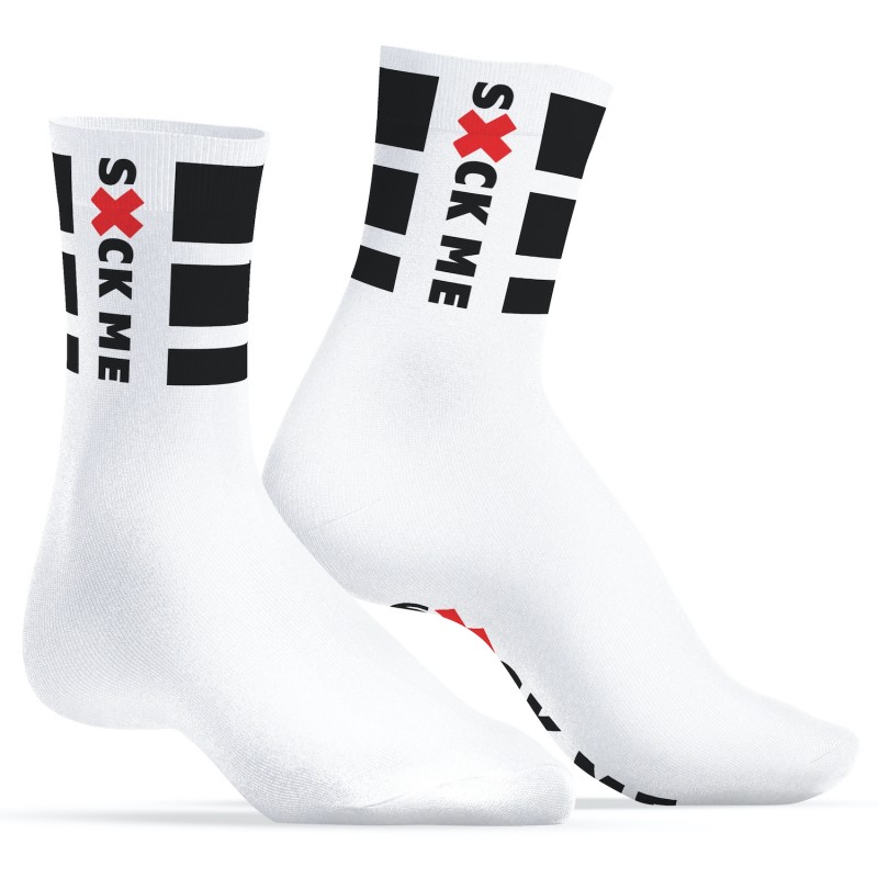 Ανδρικές Κάλτσες SUCK ME Socks - Λευκές | Ανδρικές Κάλτσες