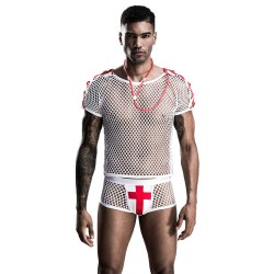 Sexy Nurse Assistant Costume 4 Piece - White | Mens Costumes