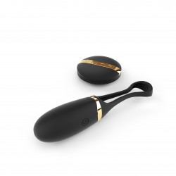 Secret Delight Voice Activated Remote Controlled Deluxe Vibrator - Gold/Black | Remote Controlled Toys