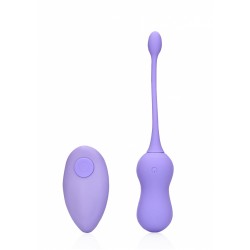 Silicone Remote Controlled Vibrating Egg Stimulator - Purple