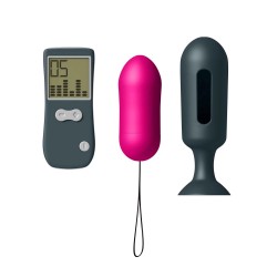 Ασύρματη Δονούμενη Σφήνα Genious Secret Remote Controlled Vibrating Butt Plug - Κόκκινο/Μαύρο | Ασύρματοι Δονητές
